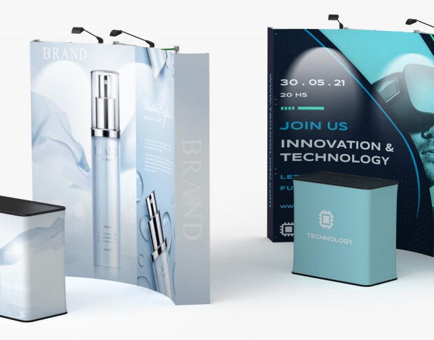 Curved Velcro Fabric Pop Up Display