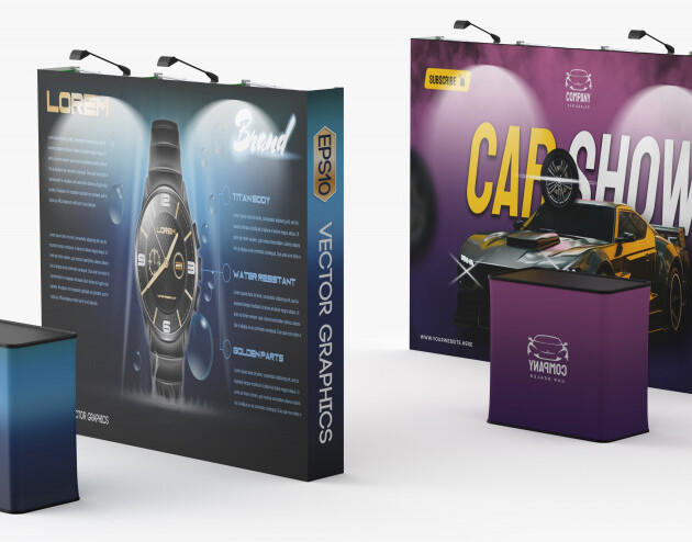 Straight Velcro Fabric Pop Up Display