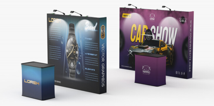 Straight Velcro Fabric Pop Up Display